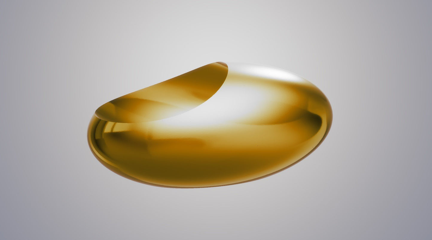 Modern Sleek Oval Vase in Various Colors