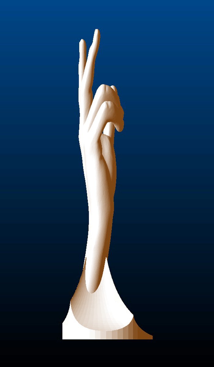 Peace (Right) Hand Sculpture, right