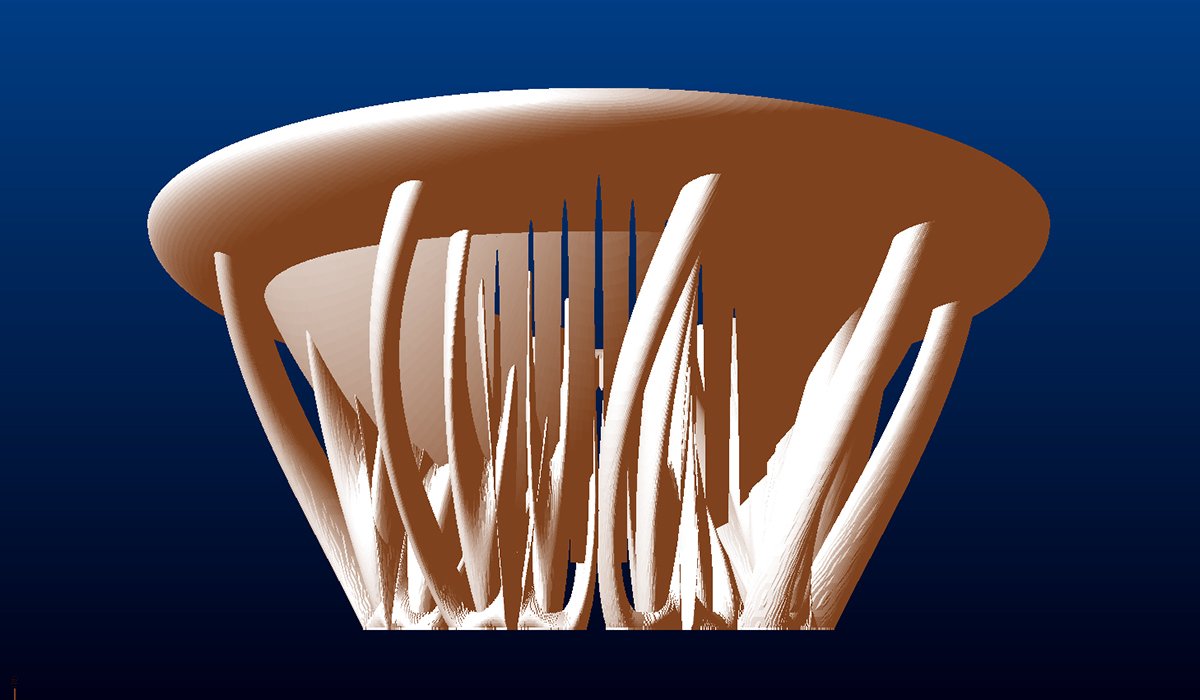 Lounger Chair with Abstract Base, back