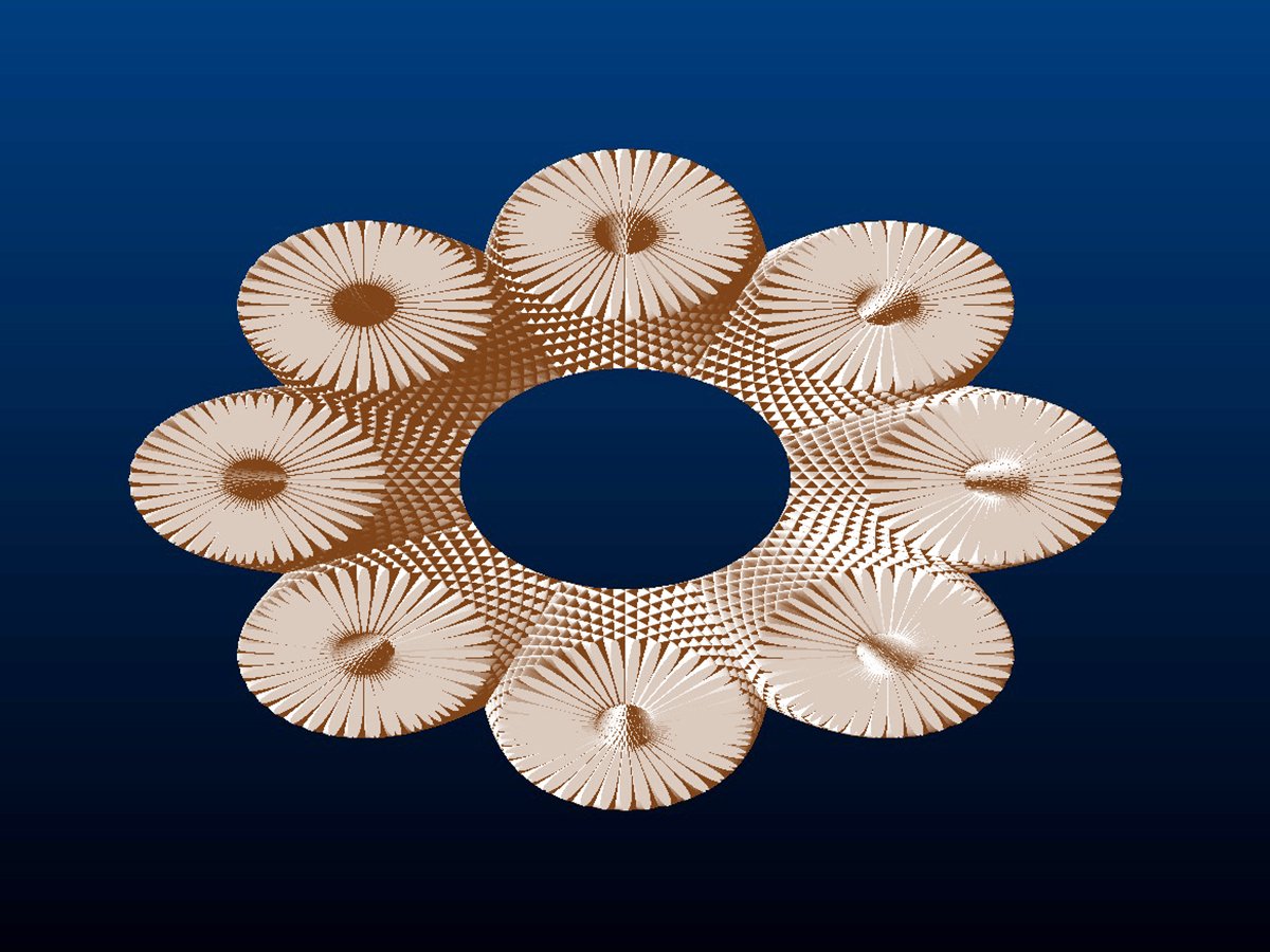 White Daisy Patio Table (Diagonal pattern), bottom