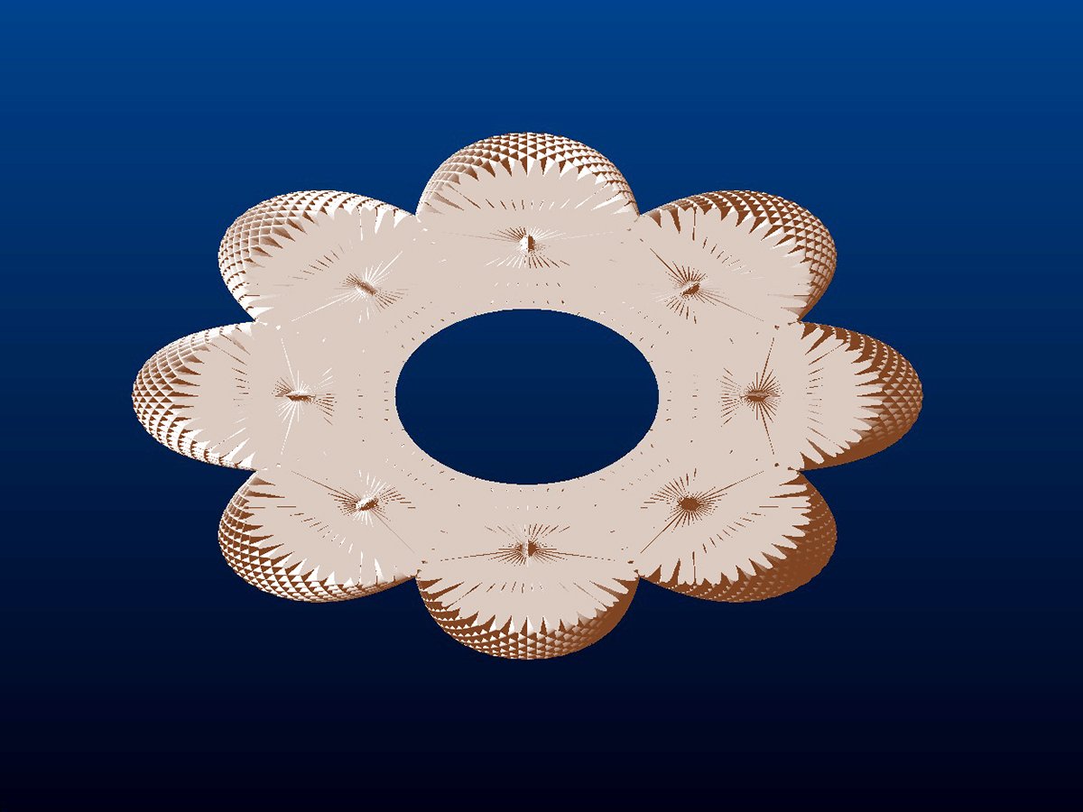 White Daisy Patio Table (Diagonal pattern), top