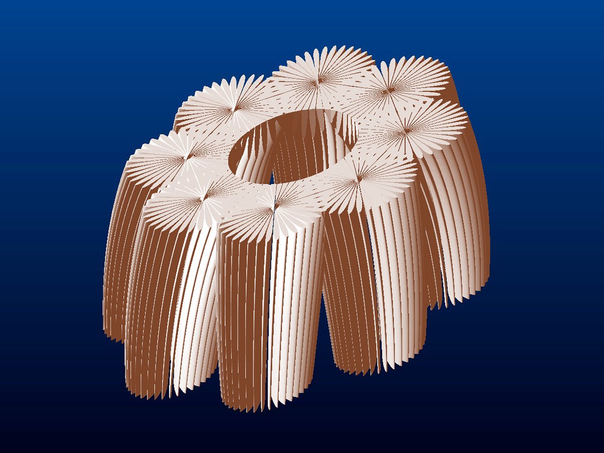 White Daisy Patio Table (Linear pattern), angled