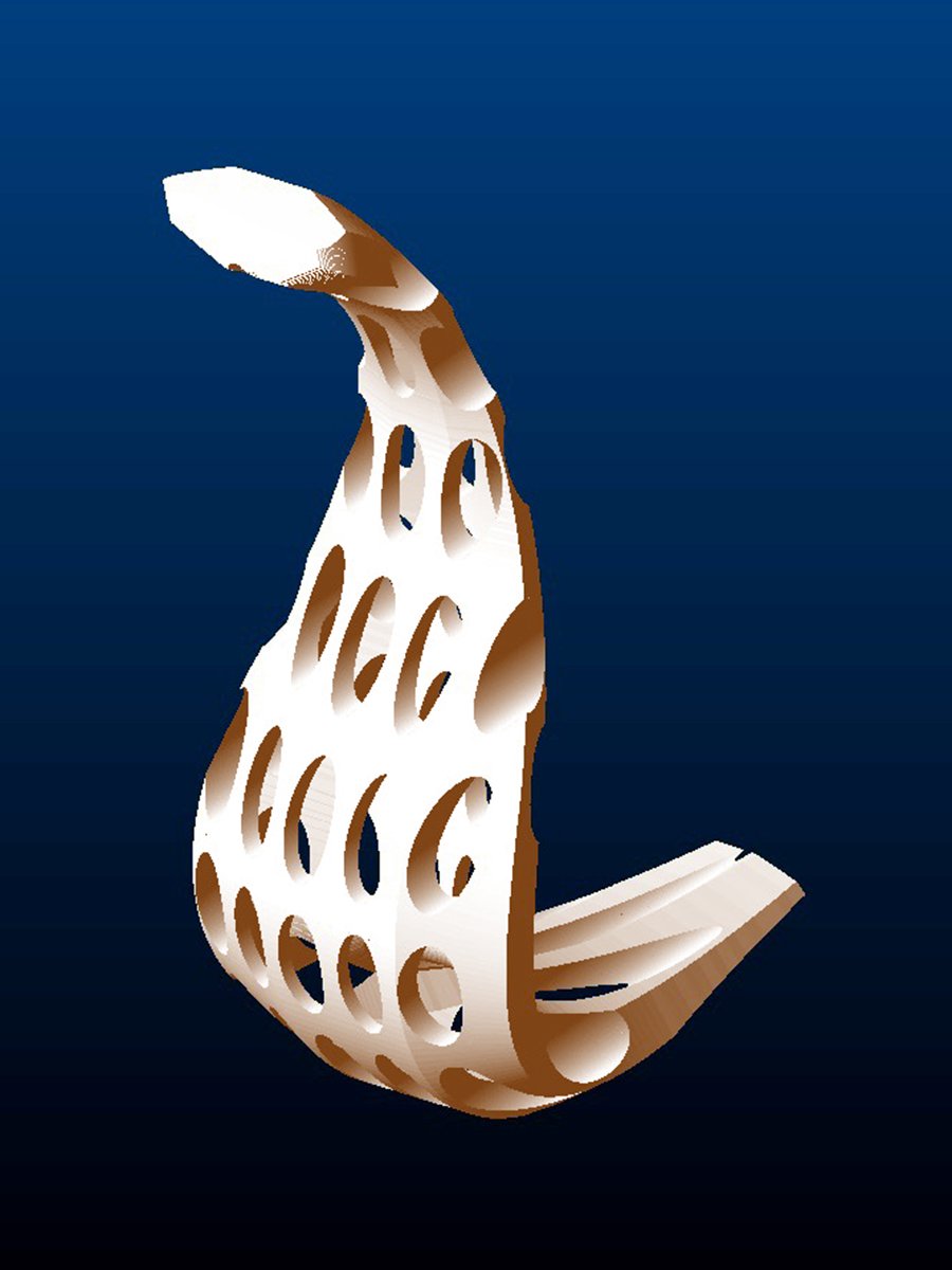 Artistic Sculpted Chair angled