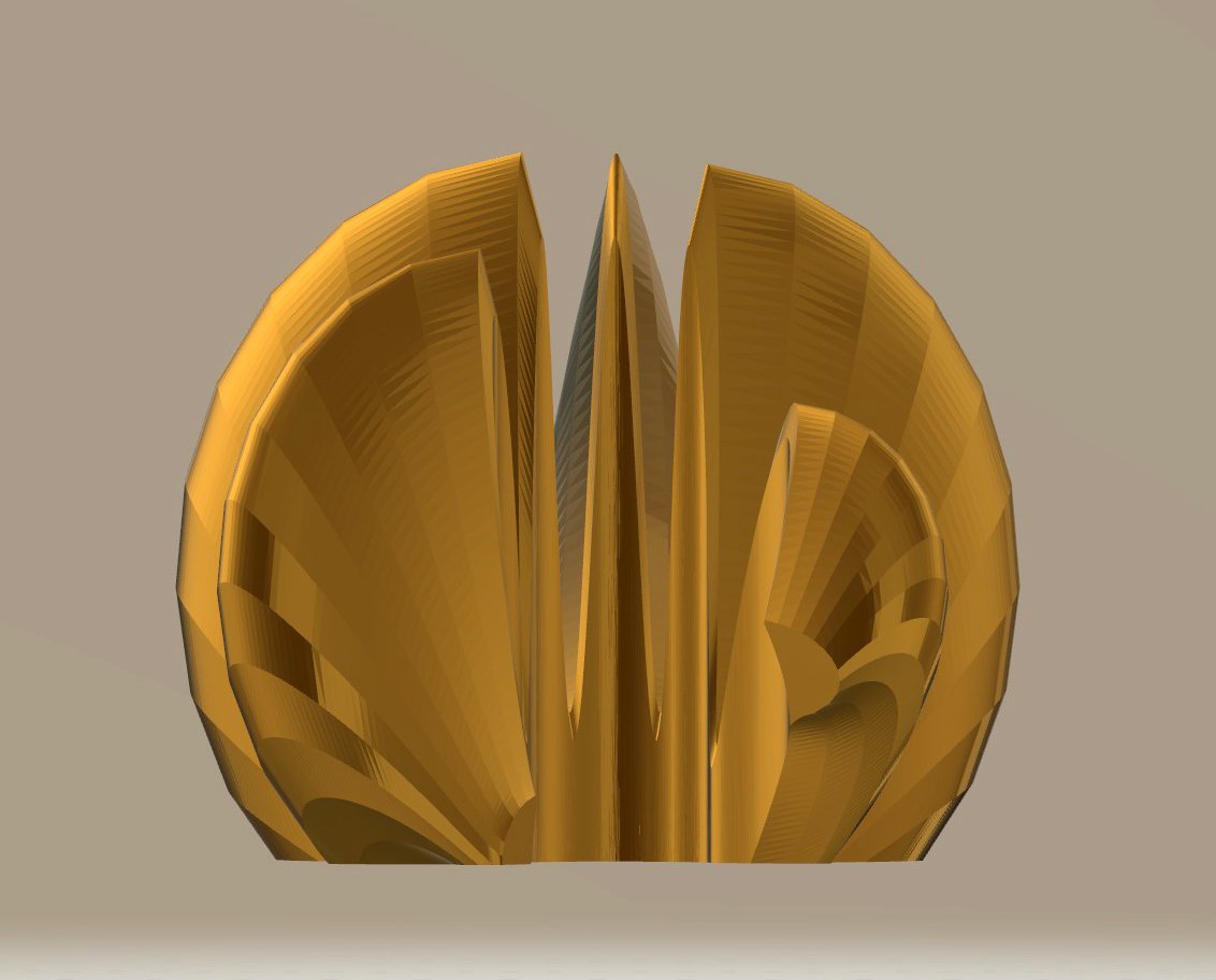 Modern Sculpture 5 Peaks Textured