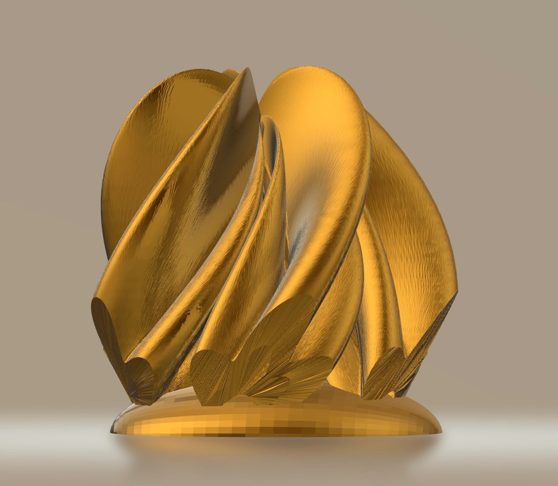 Modern Sculpture 5 Peaks Twisted