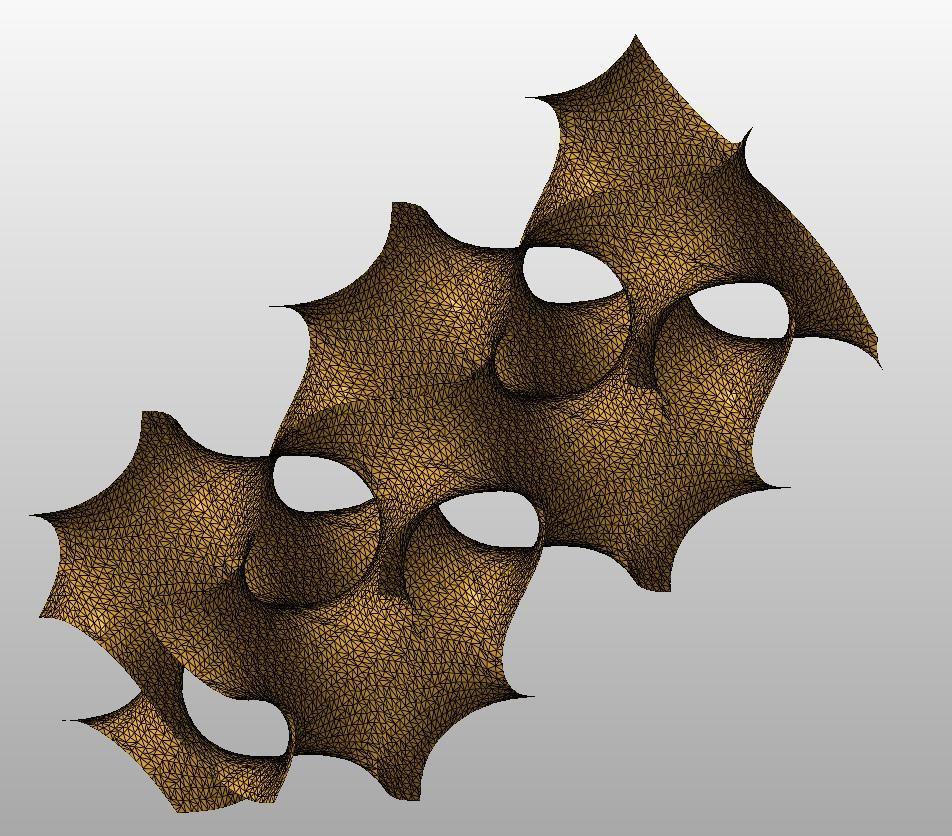 Modern Sculpture 14 Gyroid Mask, Bronze