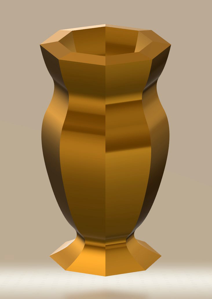 Modern Vase 09 - Gold