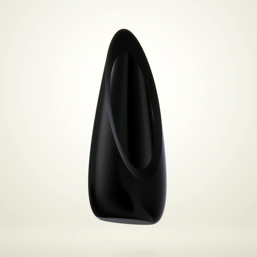 Modern Slanted Vase, Ebony