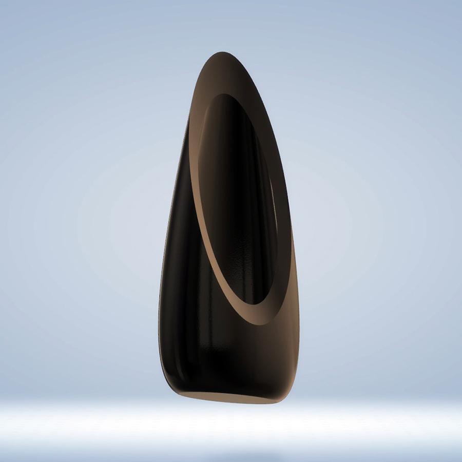 Modern Slanted Vase, Chocolate