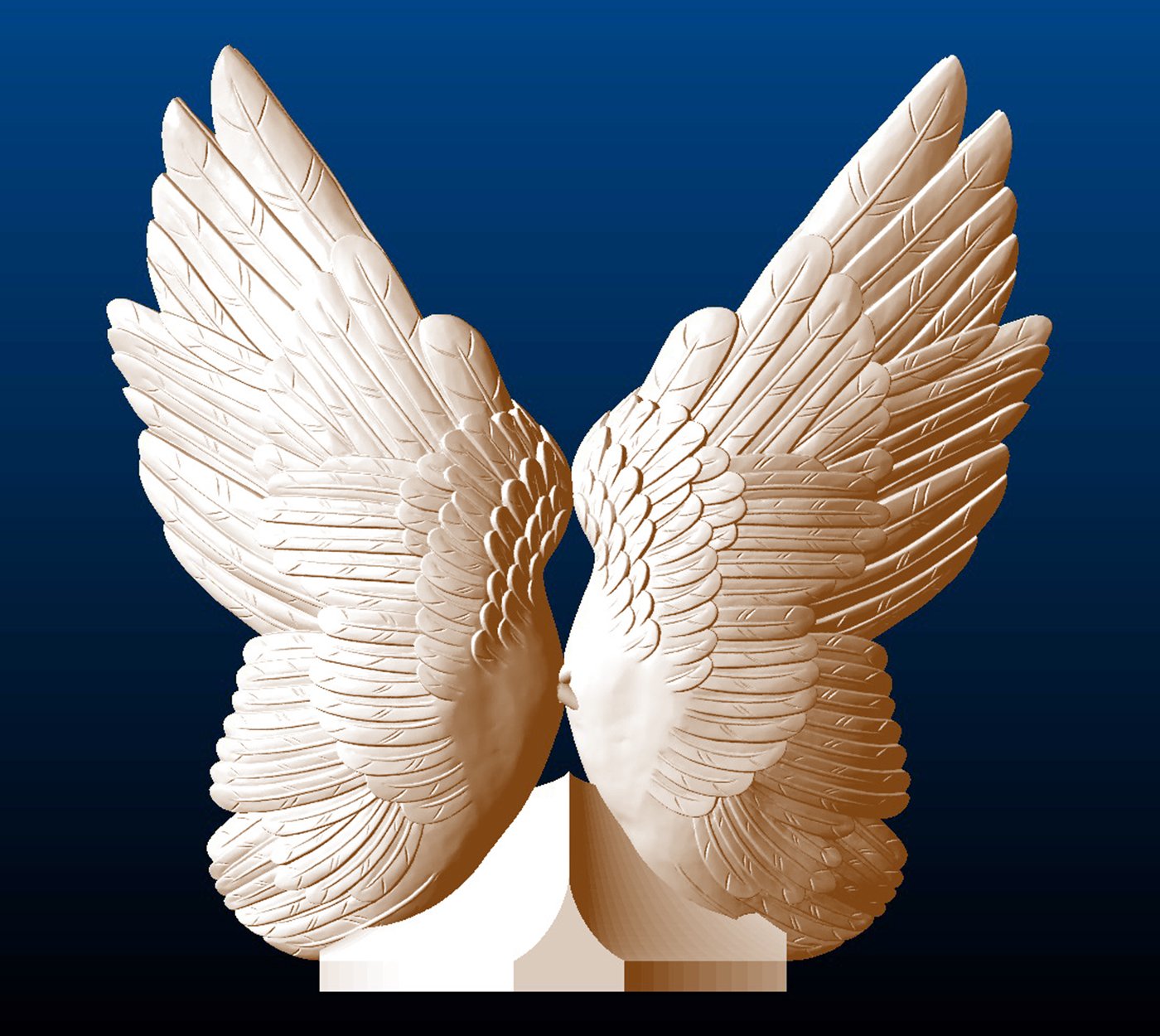 Dual Wings Sculpture, back
