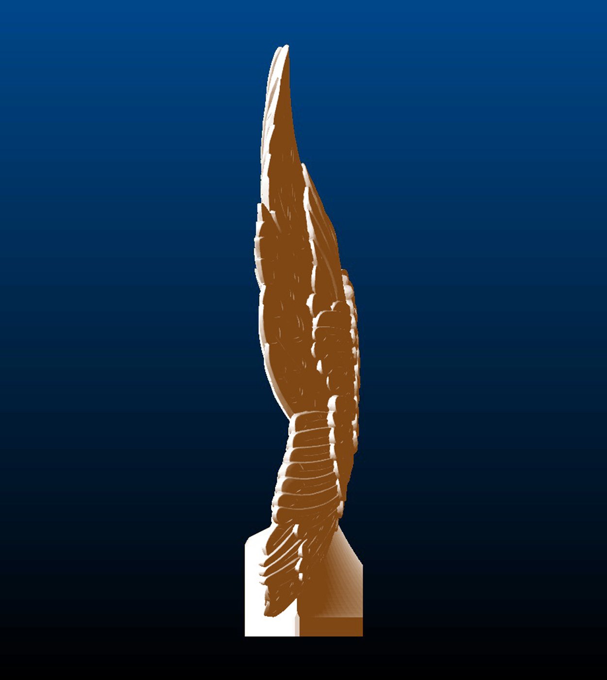 Dual Wings Sculpture, left