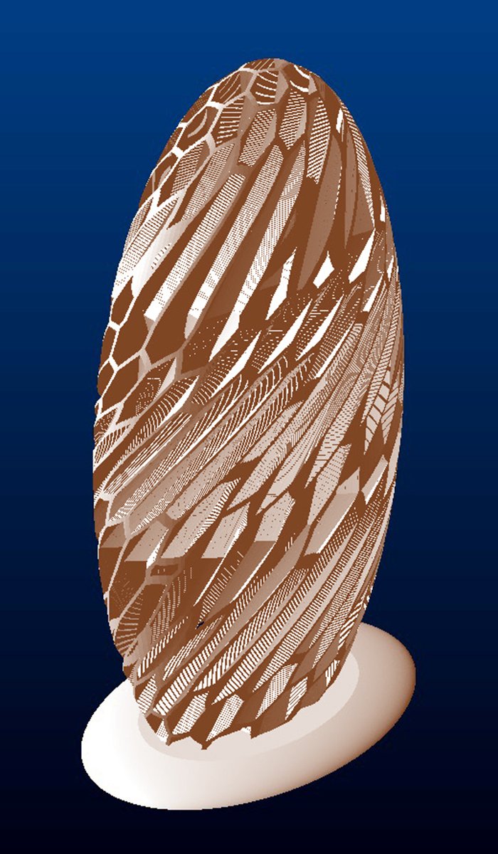 Beehive Design Vase, angled
