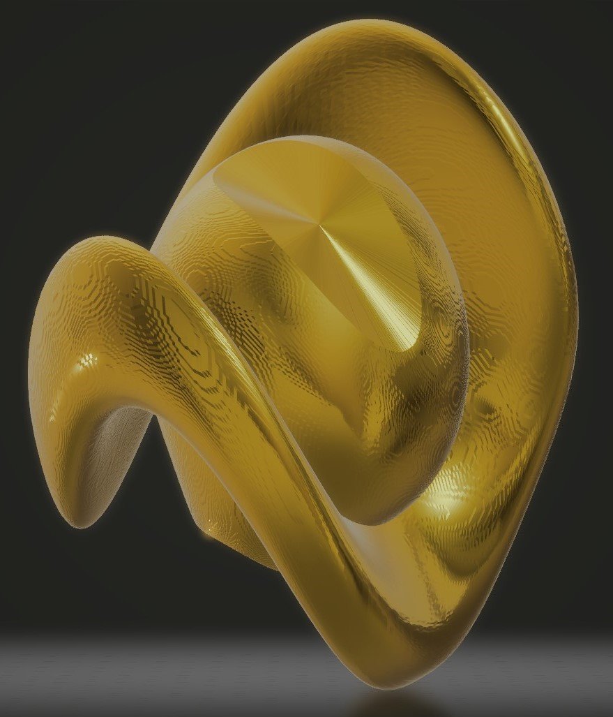 Modern Vase 14 - Gold