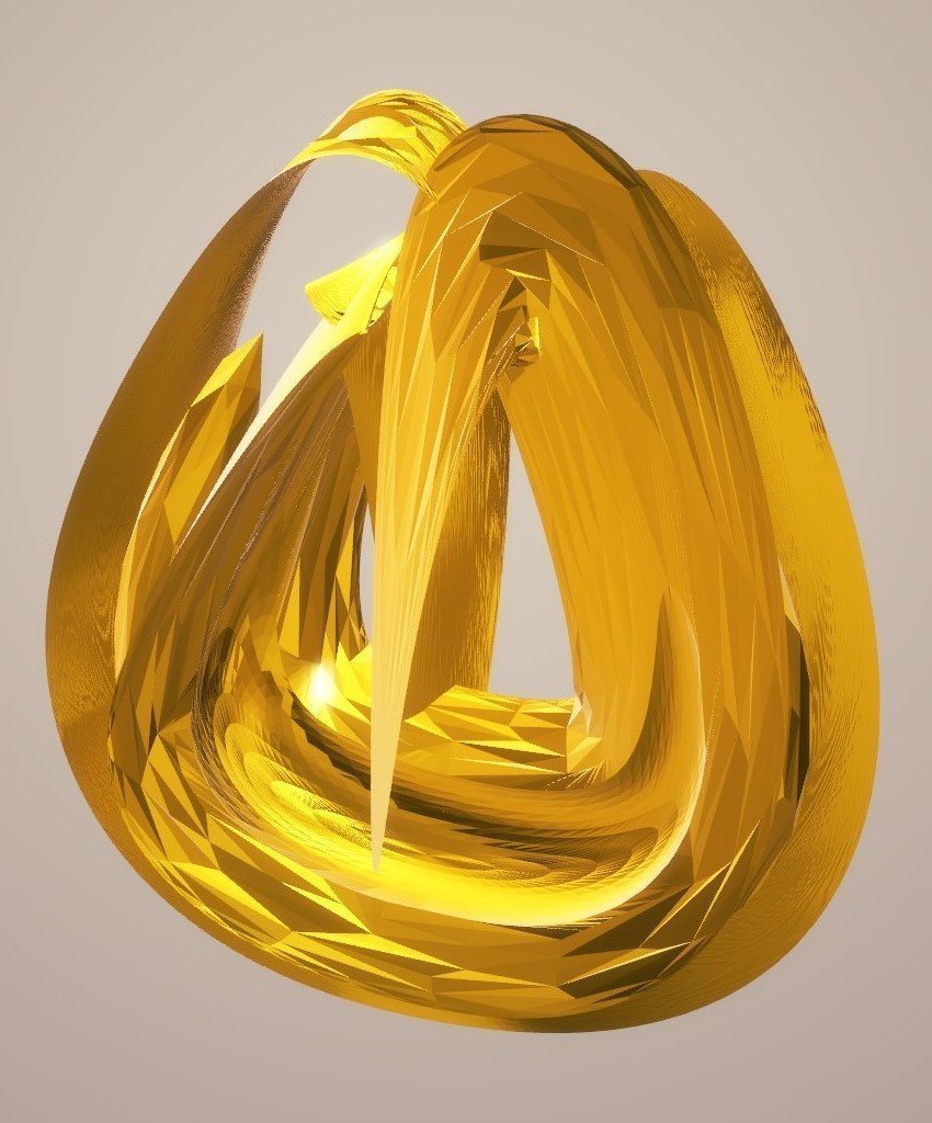Modern Triangular Drop - Gold