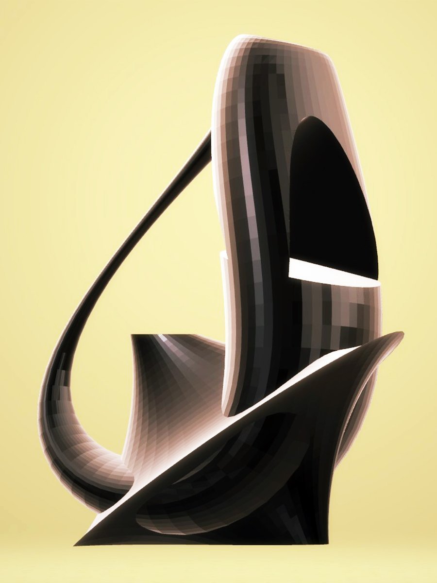 Modern Sculpture Curled, Chocolate