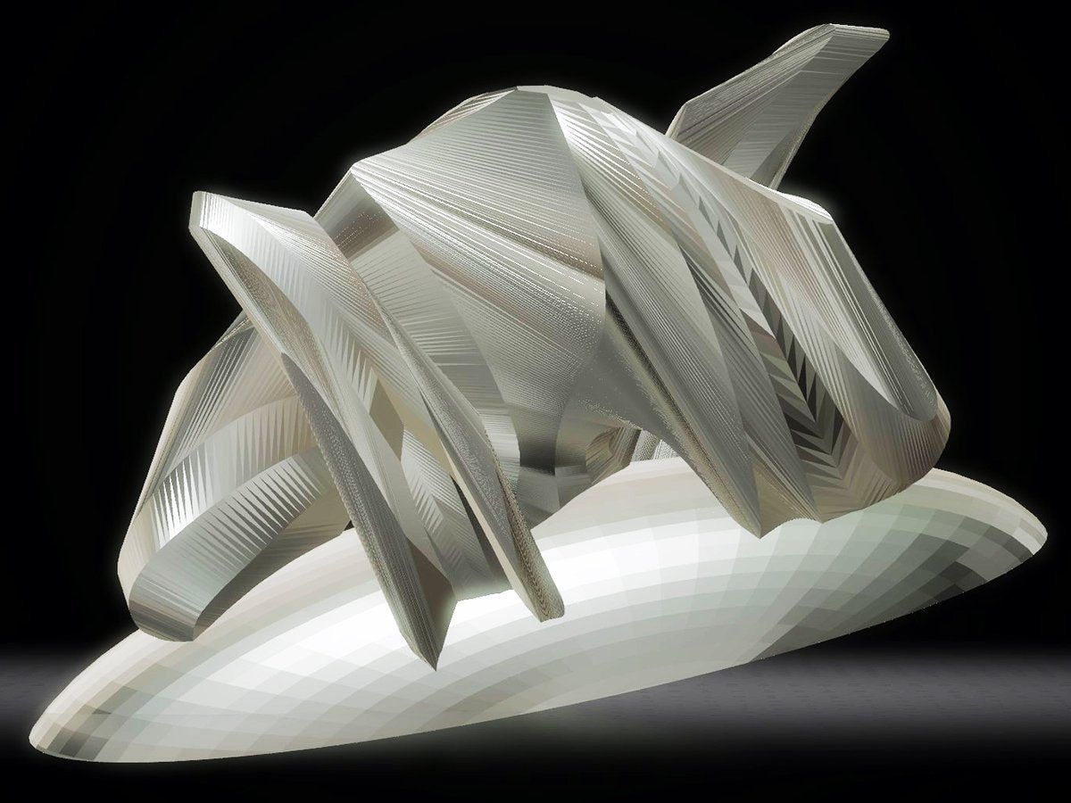 Panther Sculpture, Silvery White