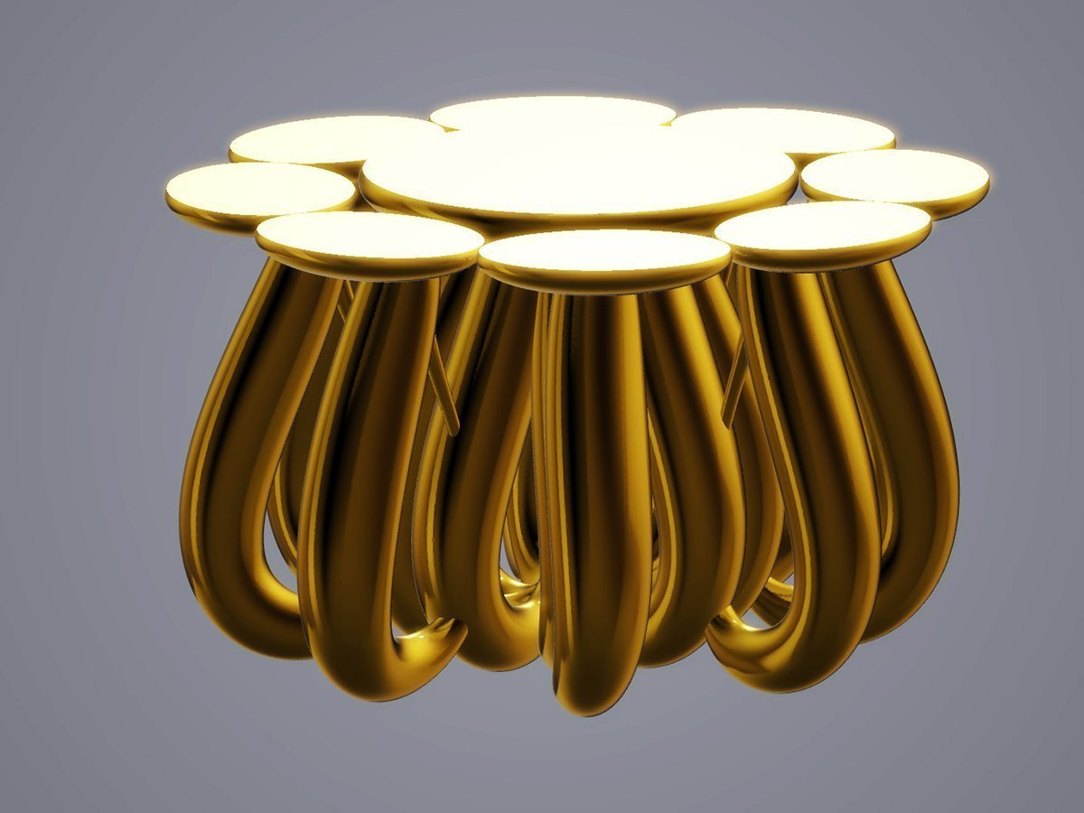 Dining Table, Octopus - Antique Gold