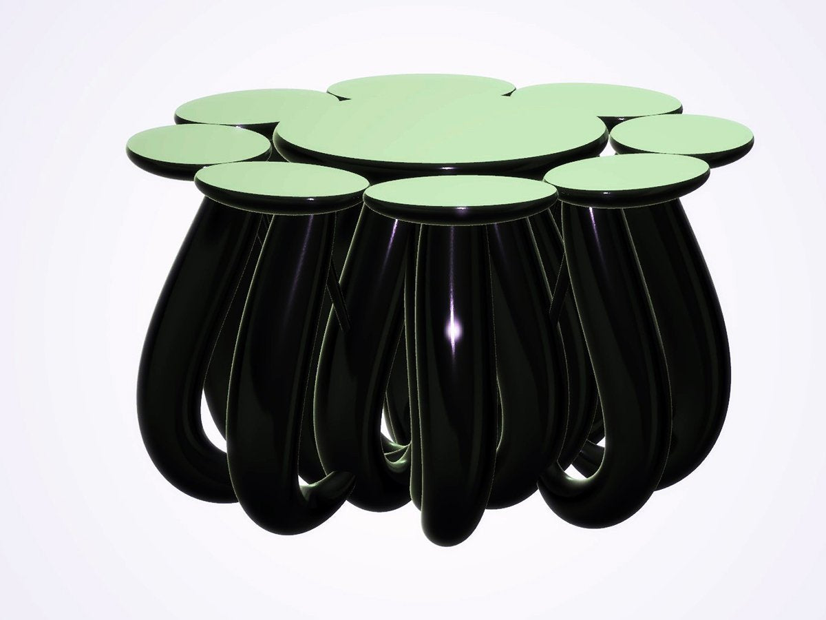 Dining Table, Octopus - Black and Green