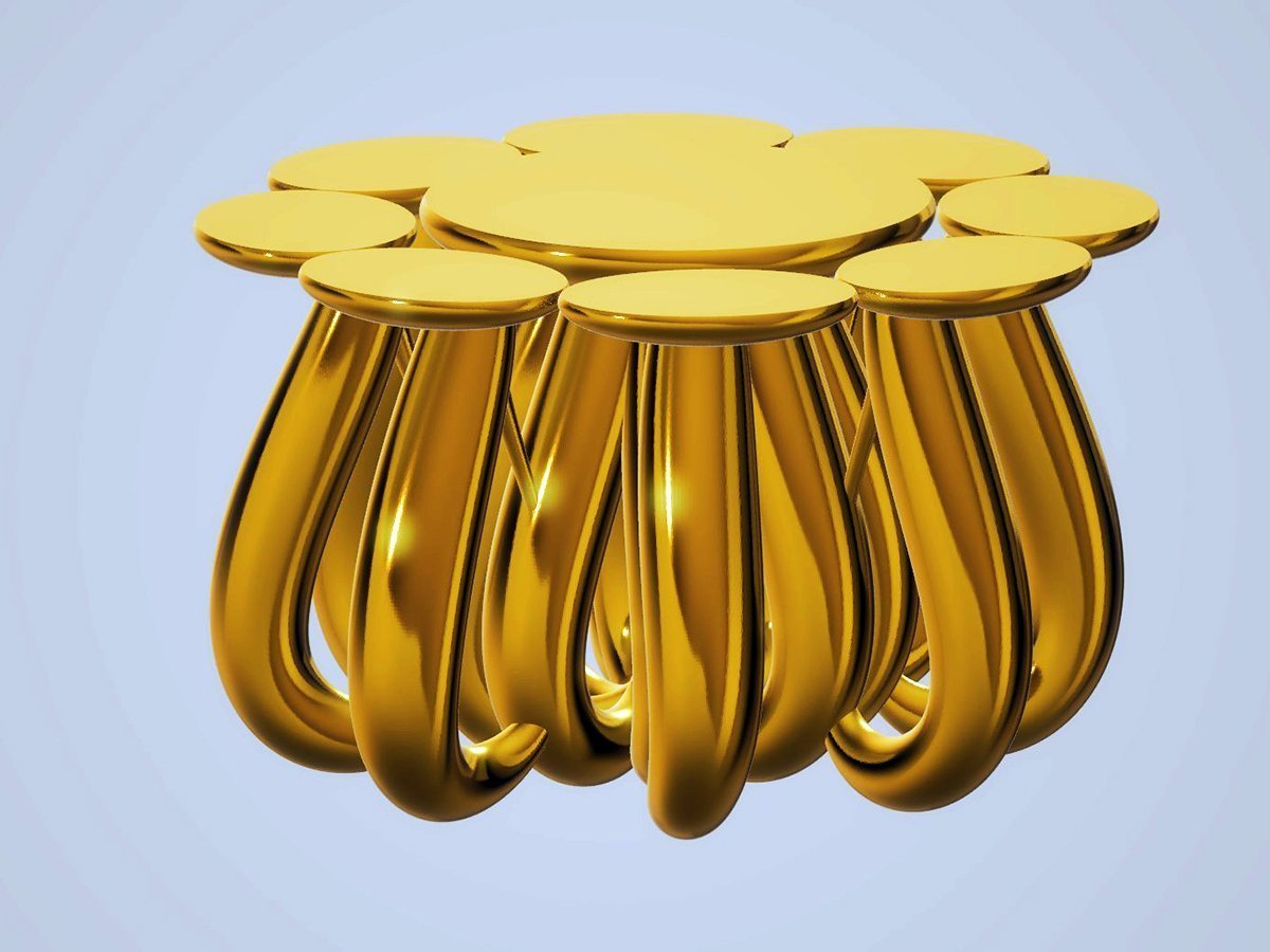 Dining Table, Octopus - Gold