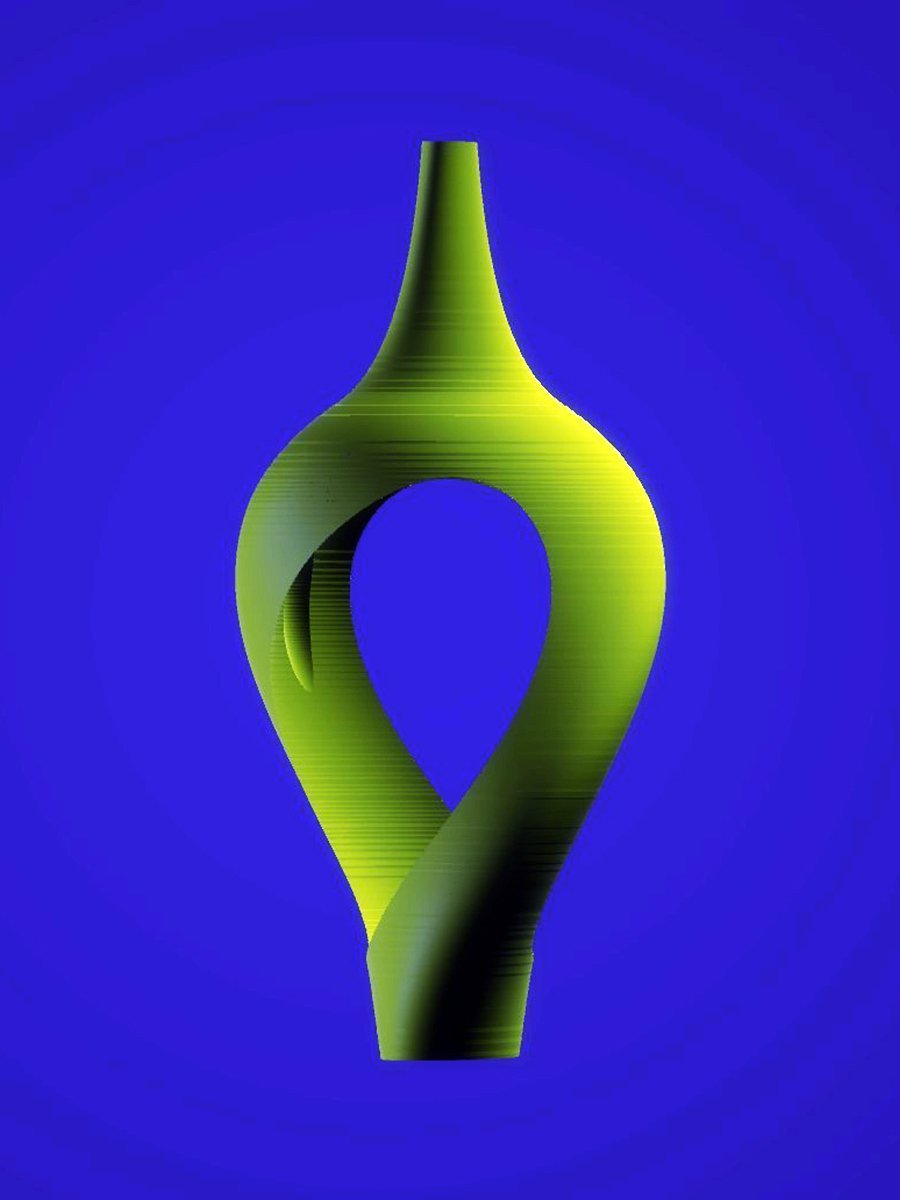 Tall Round Twisted Vase