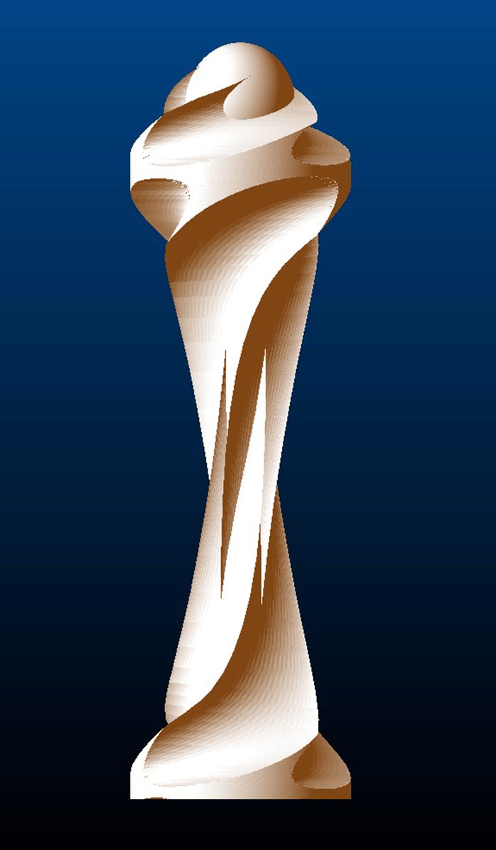 Rose Twisted Vase, front
