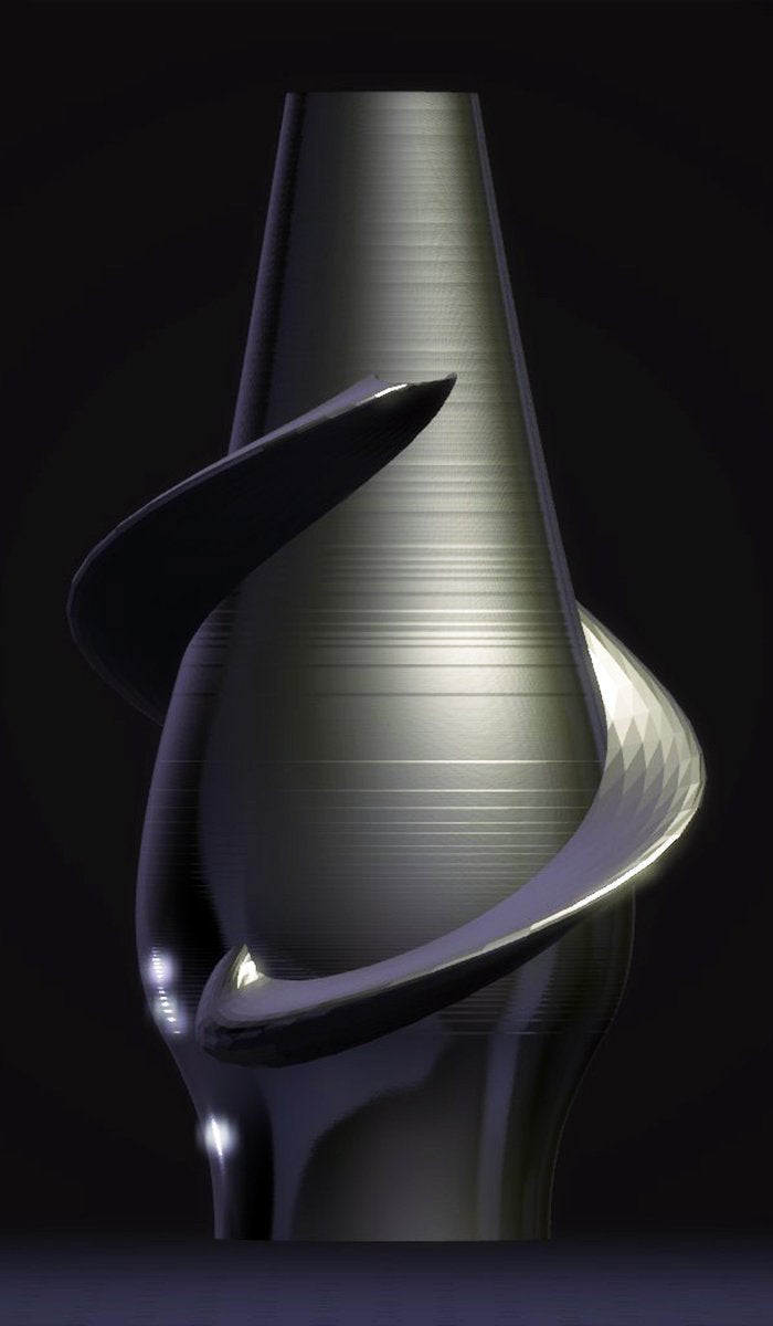 Modern Vase with Rings, Ebony