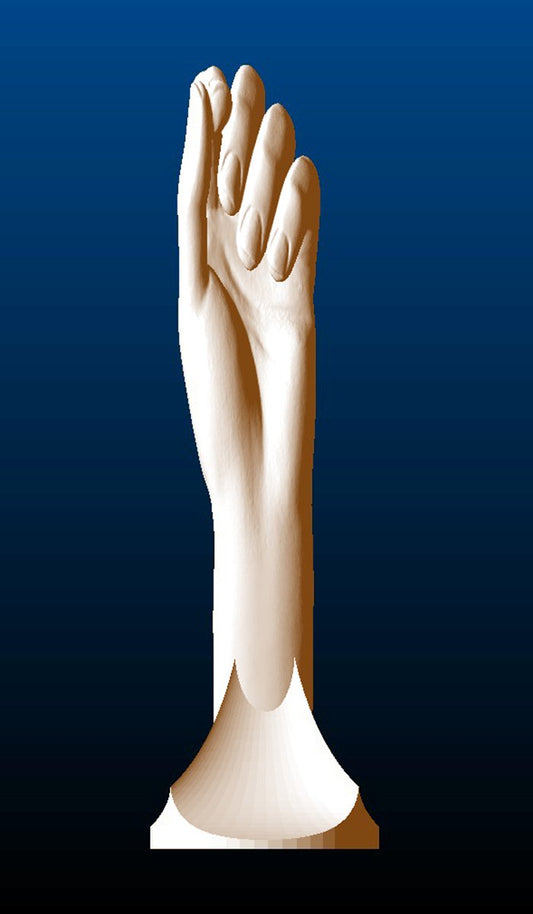 Peace (Left) Hand Sculpture, front