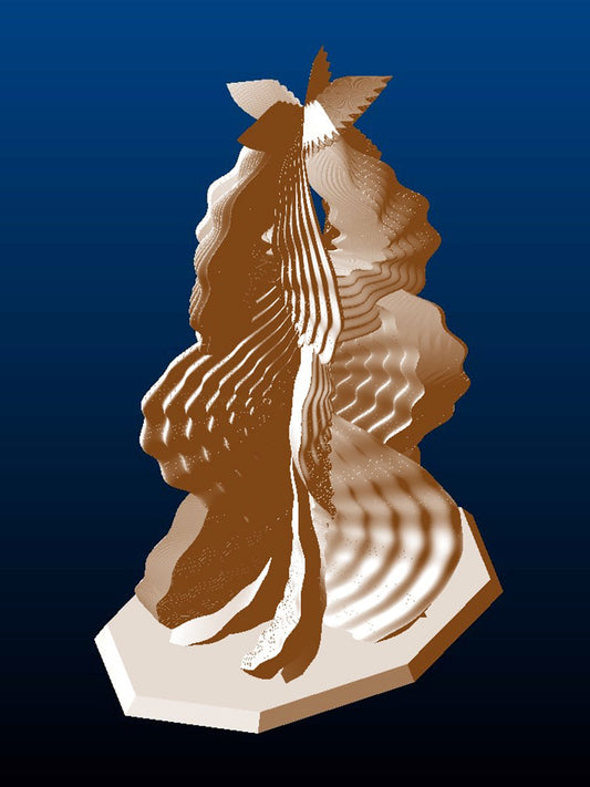 Abstract Coral Sculpture, angled