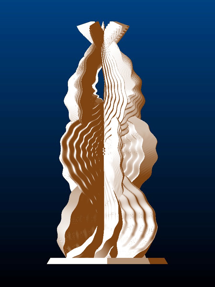 Abstract Coral Sculpture, side