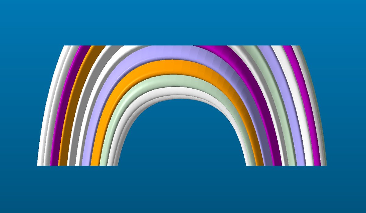 Multi-Color Concentric Patio Table, front