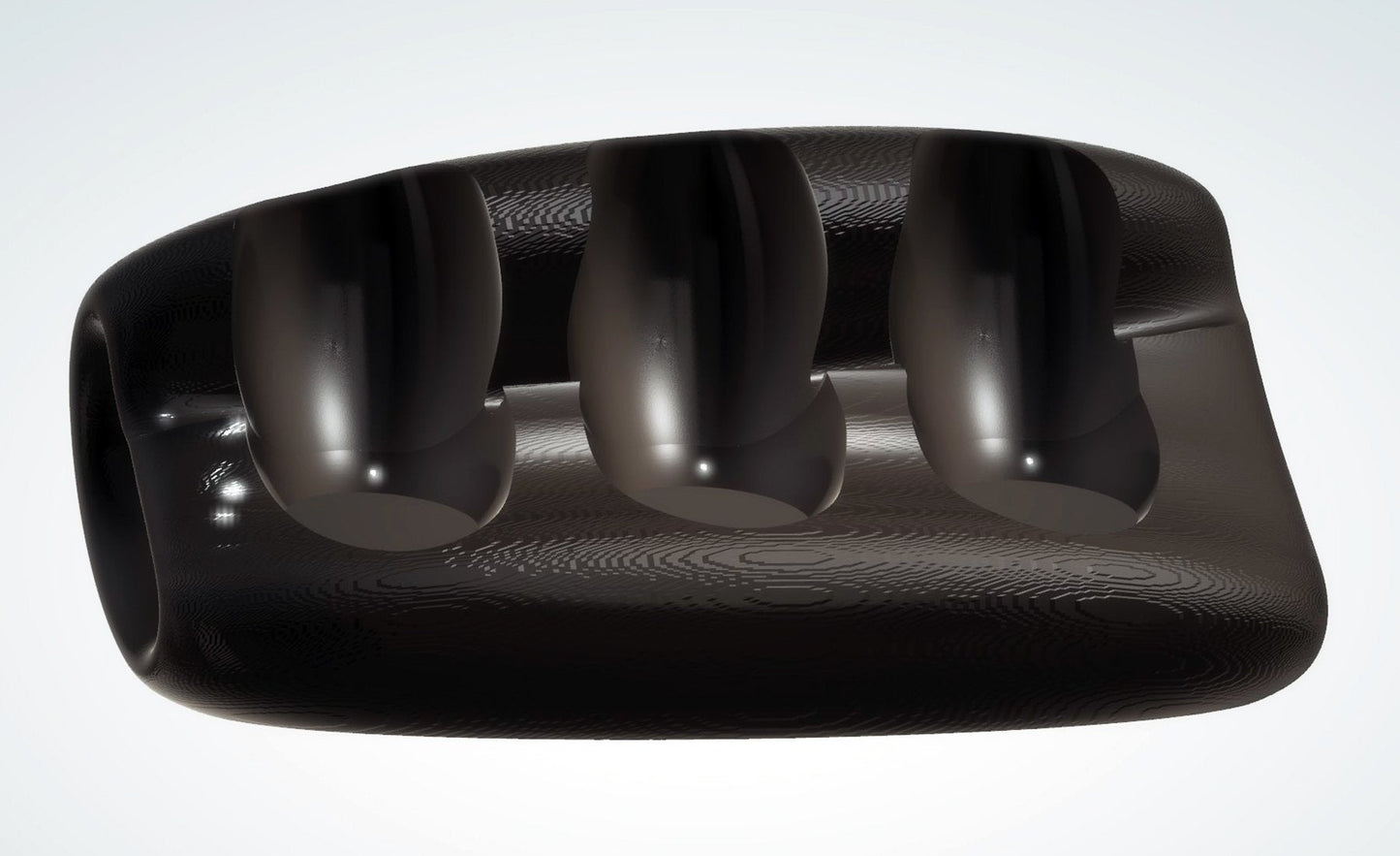 Modern Sofa for 3 - Ebony