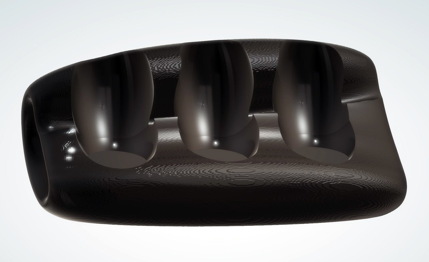 Modern Sofa for 3 - Ebony