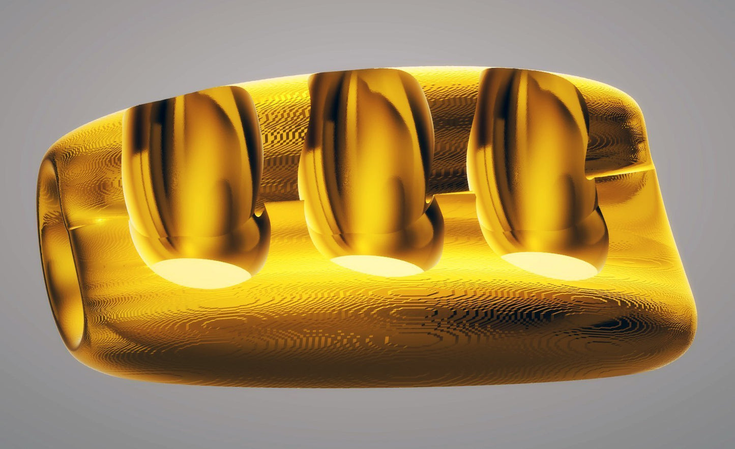 Modern Sofa for 3 - Gold