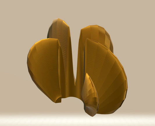 Modern Sculpture 5 Peaks Textured