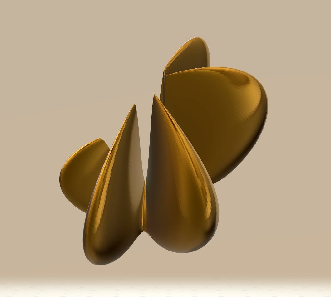 Modern Sculpture 5 Peaks 