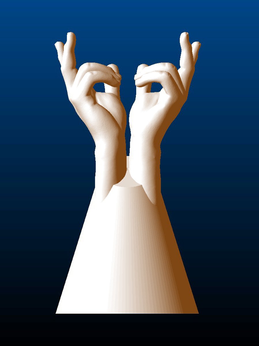Open Hands Sculpture, front