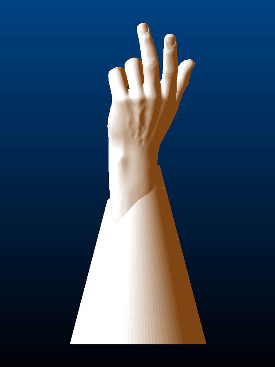 Open Hands Sculpture, left