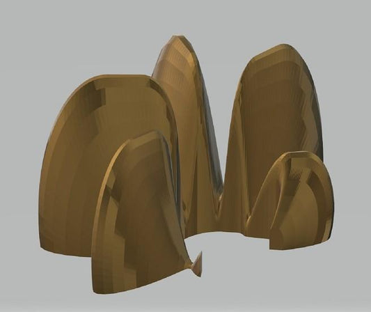 Modern Sculpture 5 Peaks 