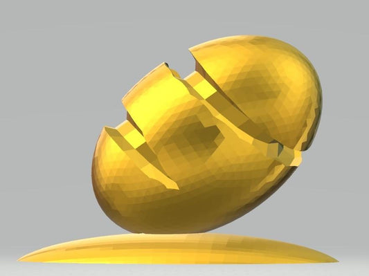 Modern Sculpture 07 Gold Snake Egg