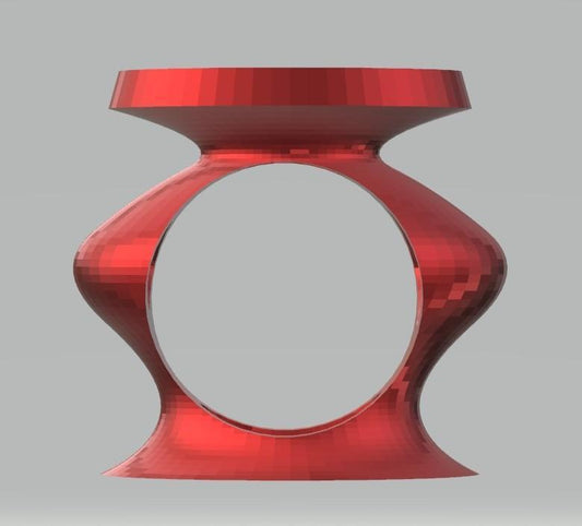 Modern Sculpture 10 Red Vase with Hole