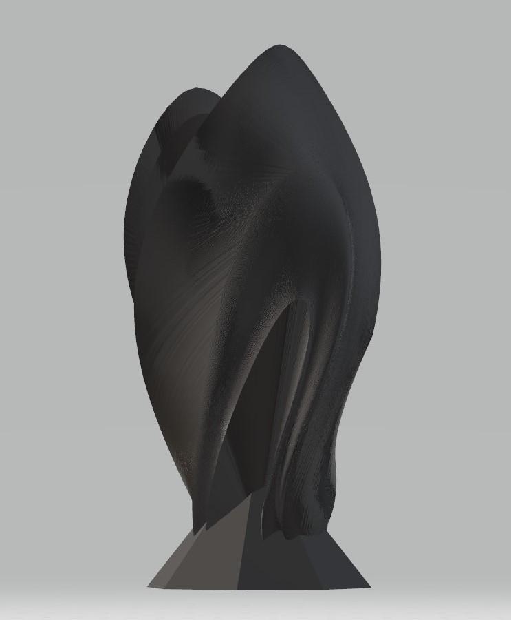 Modern Rose Petal Vase, Black