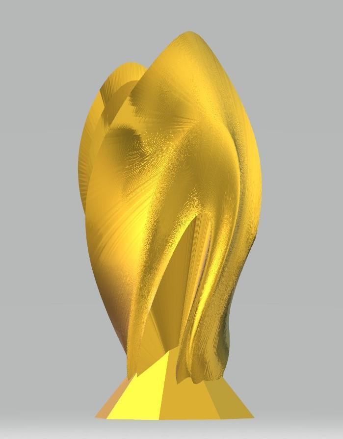 Modern Rose Petal Vase, Gold
