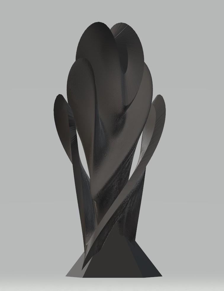 Modern Petal Vase, Black