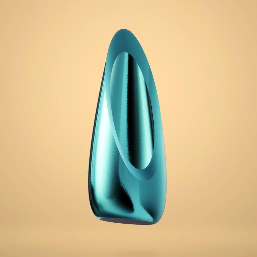 Modern Slanted Vase, Turquoise
