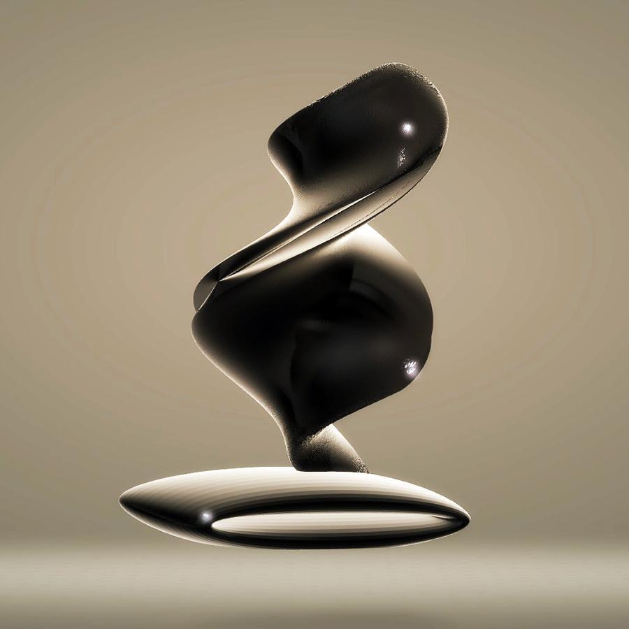 Modern Double Twist Vase, Taupe