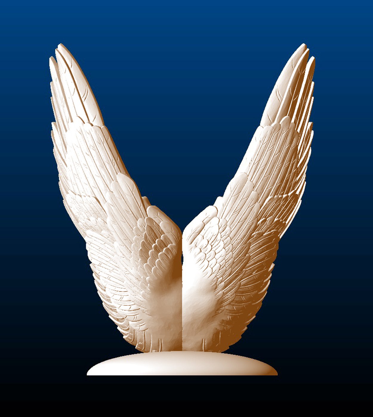 Arched Wings Sculpture, back