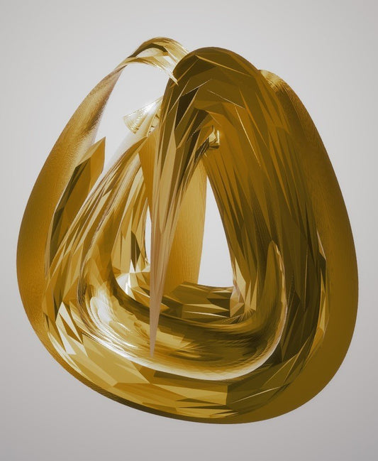 Modern Triangular Drop - Antique Gold