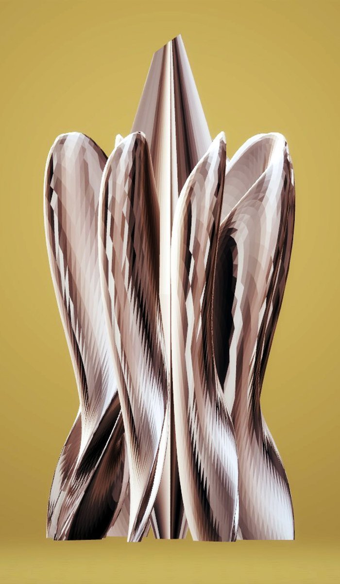 Modern Petal Sculpture, Rose Gold