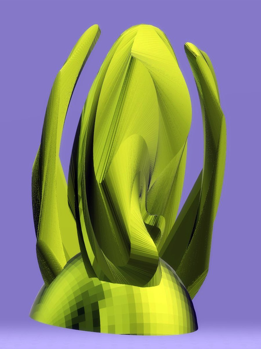 Sculpture Arcs, Metallic Green