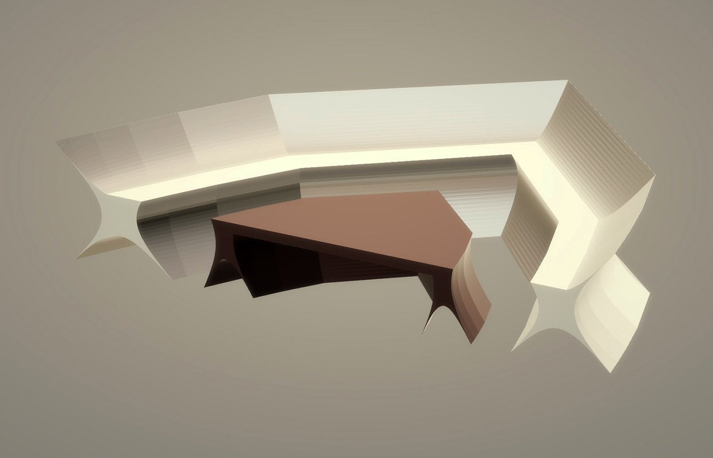 Sofa and Coffee Table - Taupe
